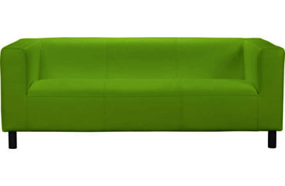 ColourMatch Moda Regular Leather Effect Sofa - Apple Green